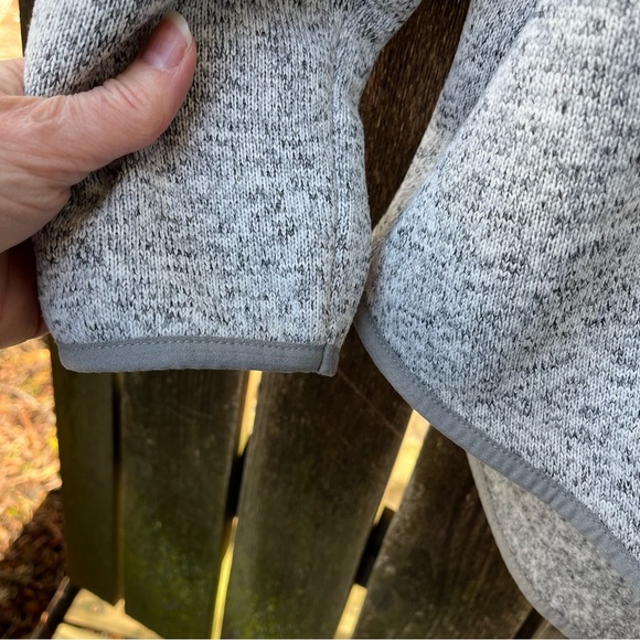 Eddie Bauer Women’s Heathered Gray Hooded Zip Up Knit Fleece Jacket Sz 2XL - Picture 11 of 15